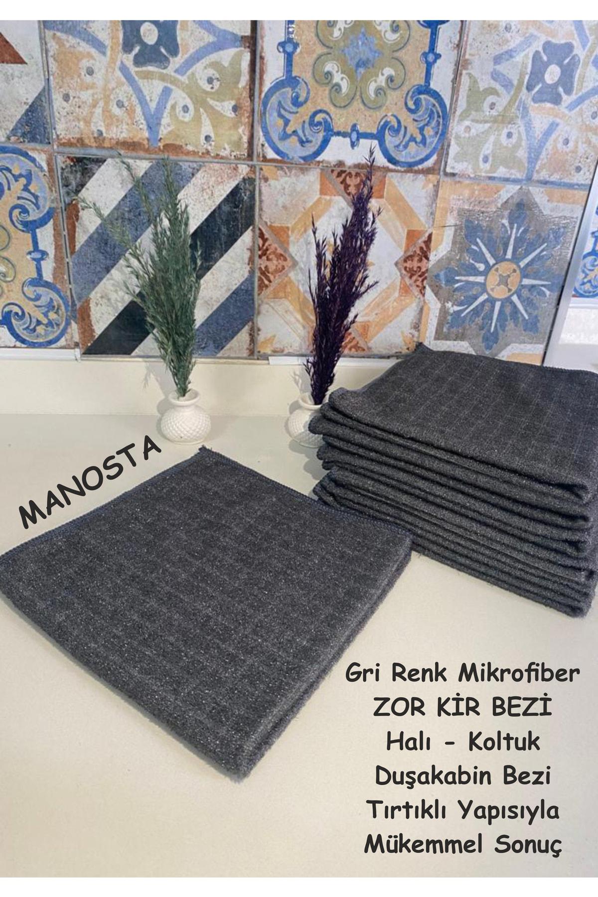 (1 ADET)gri Renk Mikrofiber Zor Kir Bezi-halı-koltuk- Duşakabin Bezi Tırtıklı - Telli Bez