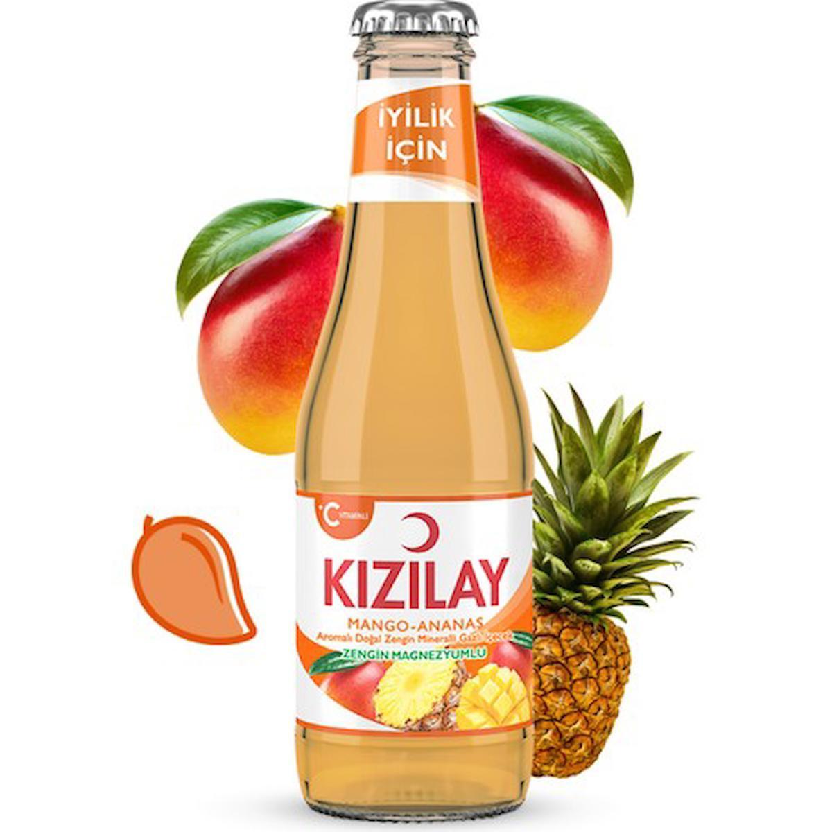 Kızılay Mango ve Ananas Aromalı Maden Suyu 200 ml x 24 Adet