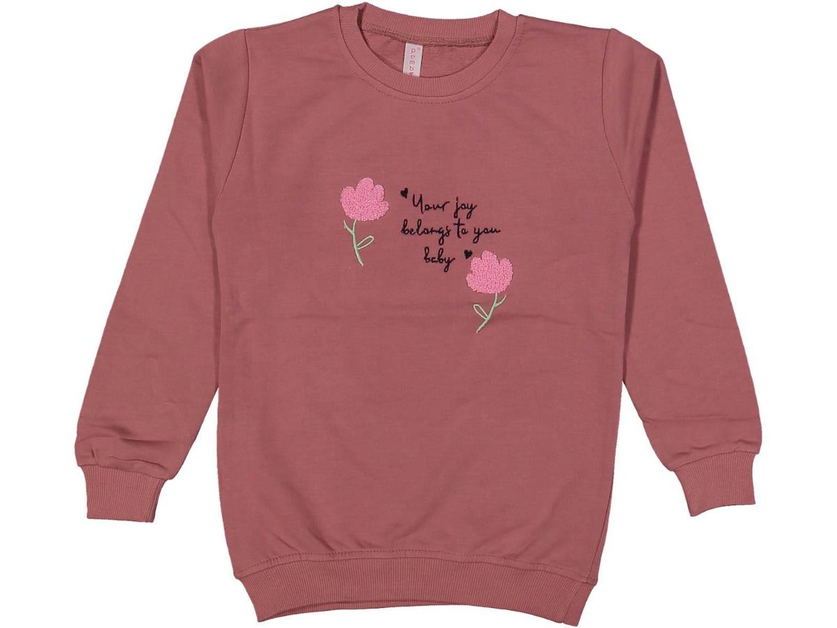 Kız Çocuk Mevsimlik Your Joy Nakışlı Sweatshirt BGL-ST03643