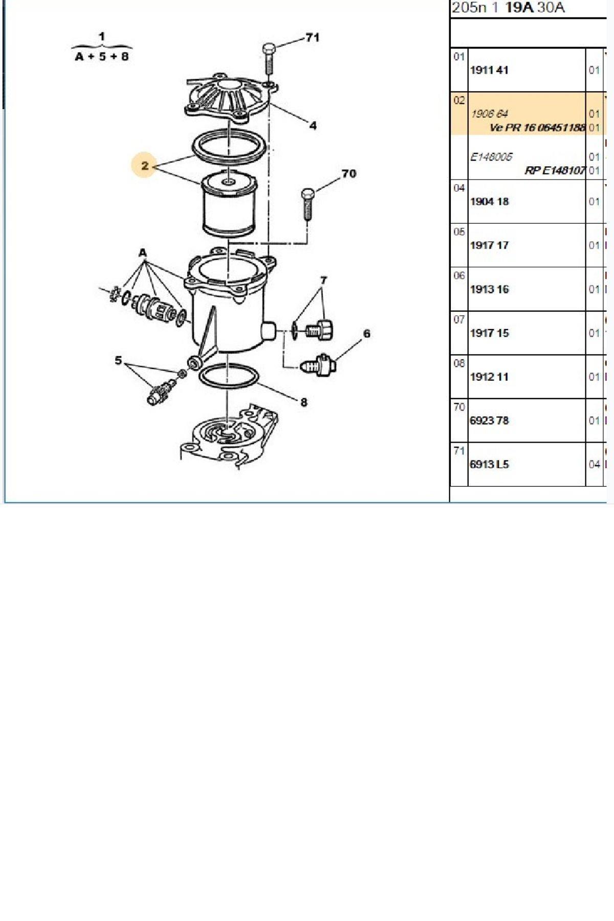 Mazot Filtresi Partner Berlingo XUD9 (1606451188)