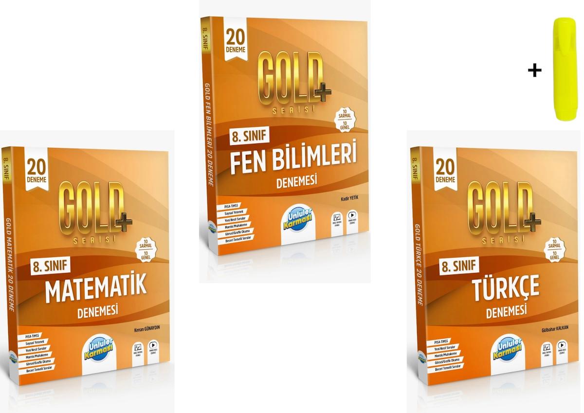 8. Sınıf Gold Matematik Fen Türkçe 20 Deneme Yeni