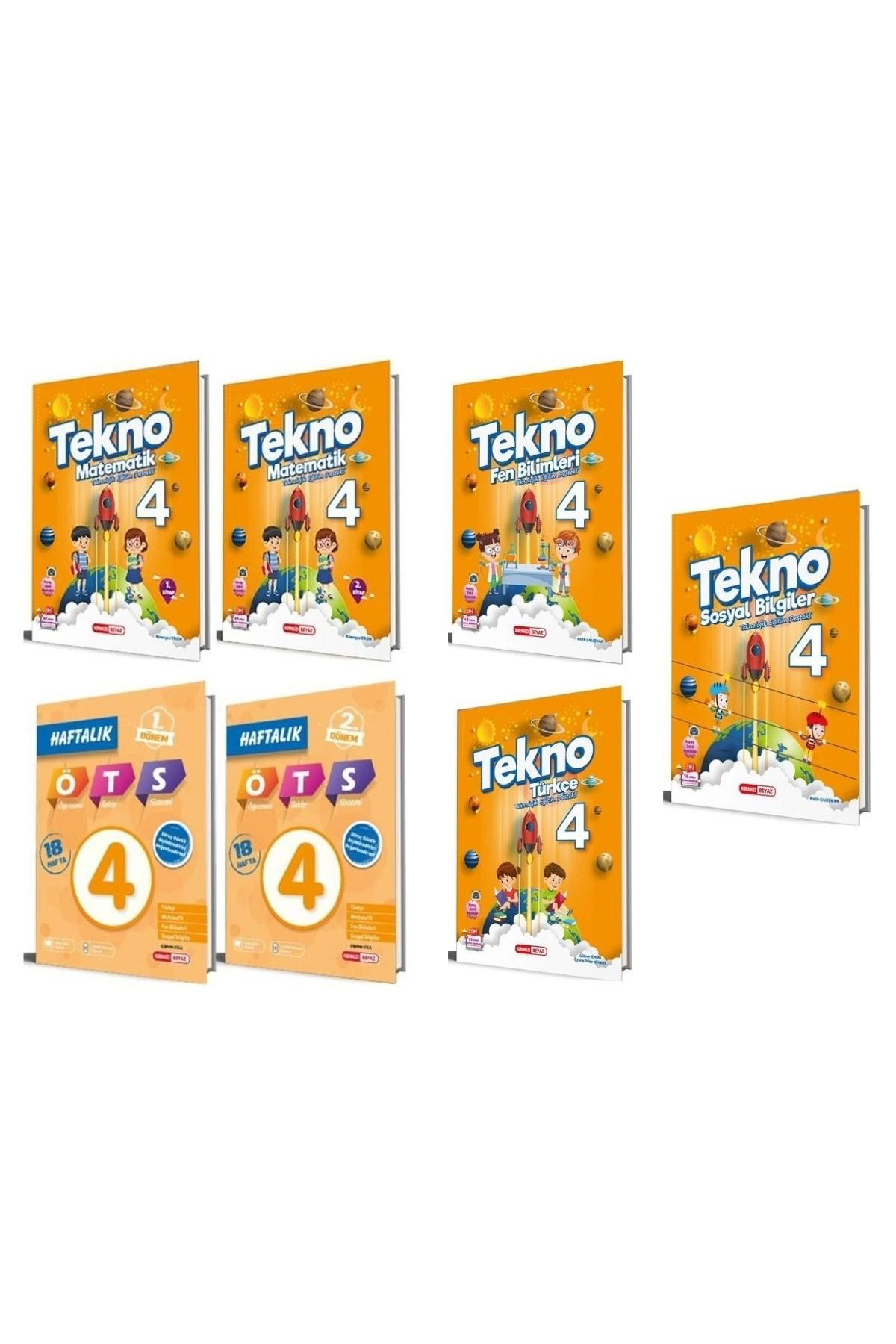 Kırmızı Beyaz Tekno Set 4.Sınıf Tüm Dersler Seti Yeni