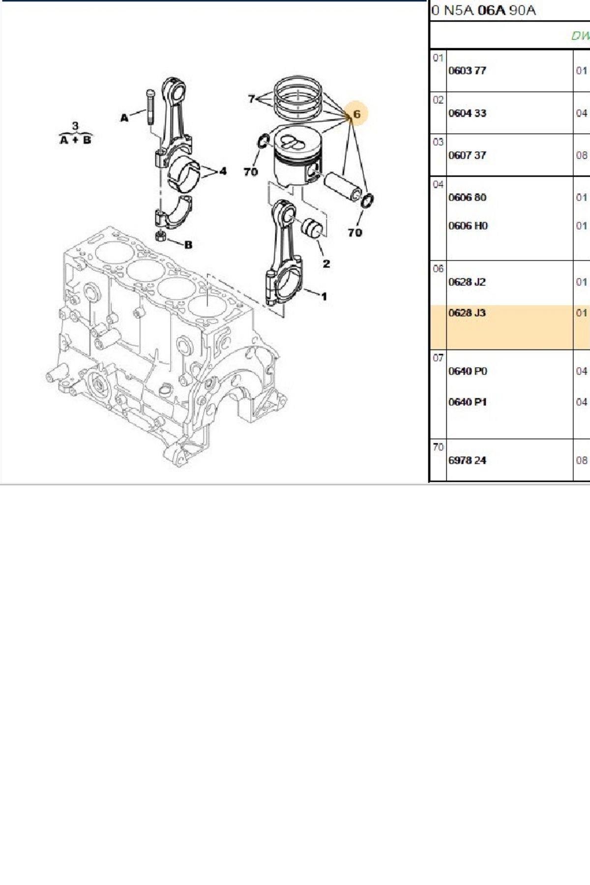 Piston Sekman Partner Berlingo Expert Jumpy 0,60 DW8 (3878060-0628J3)