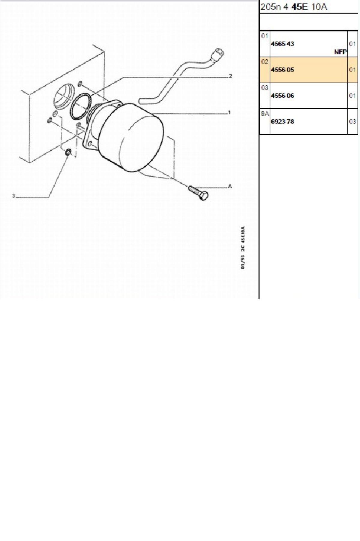 Vakum Oring Partner 1,9 DW8 (455605)