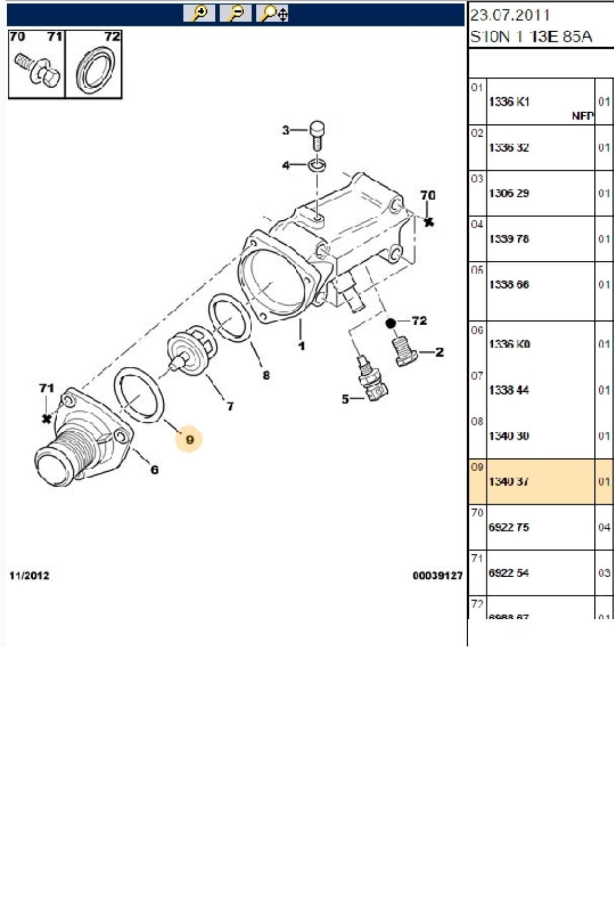 Termostat Kapak Contası 106 Saxo TU5 (134037)