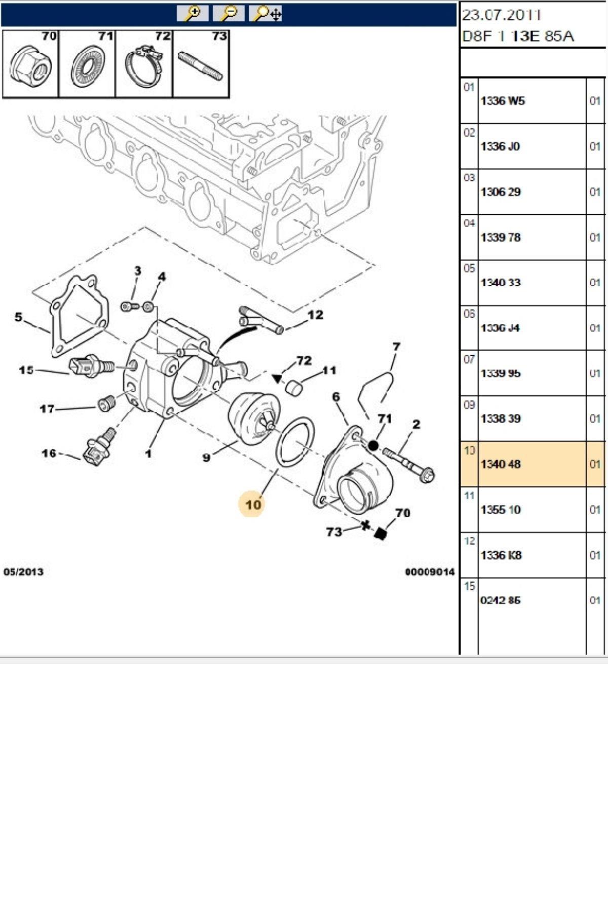 Termostat Kapak Conta Partner Berlingo 1,9D (134048)