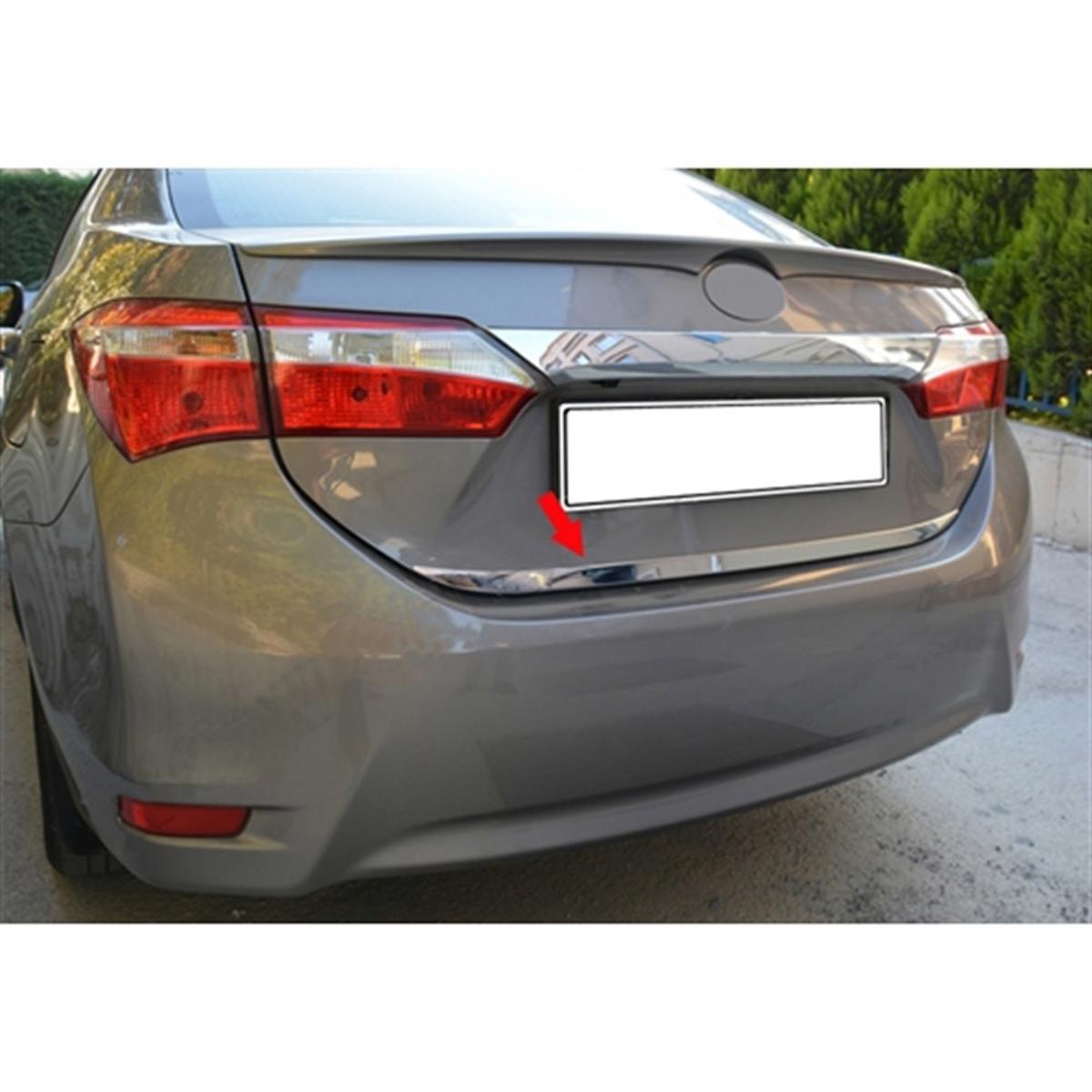 DB Chrome Toyota Corolla Krom Bagaj Alt Çıta 2013-2018 P.Çelik