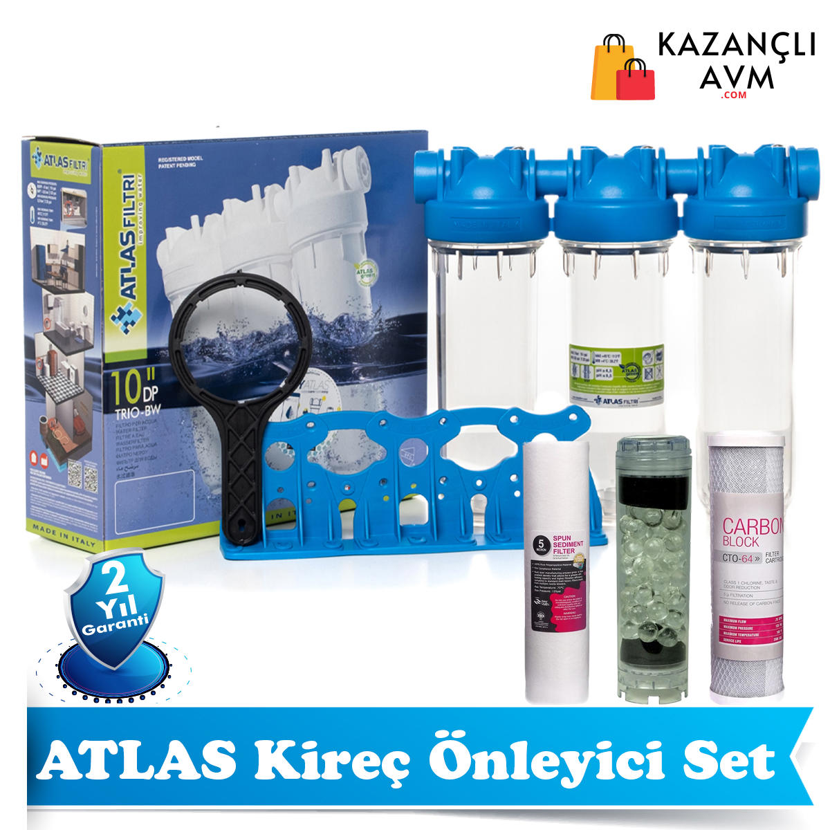 Resim Atlas Daire Girişi Su Arıtma Cihazı Eco Plus Model 3\u002F4 