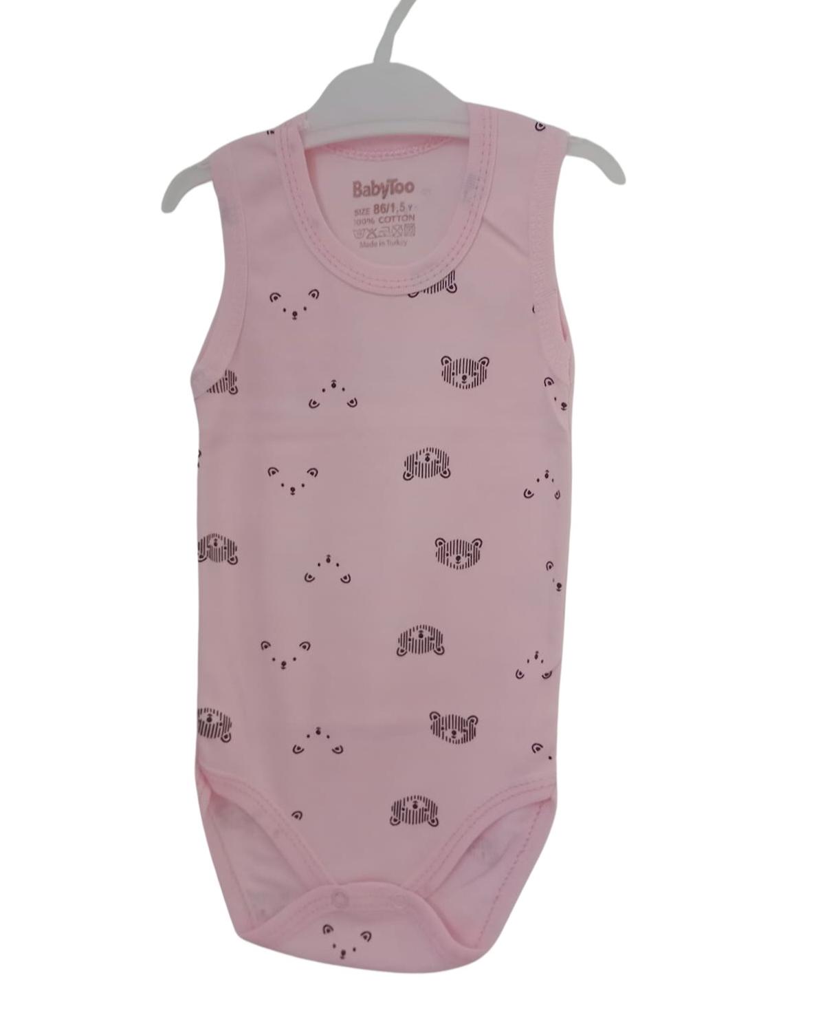 BABYTOO AYICIK DESENLİ SIFIR KOL UNISEX BEBE ZIBIN