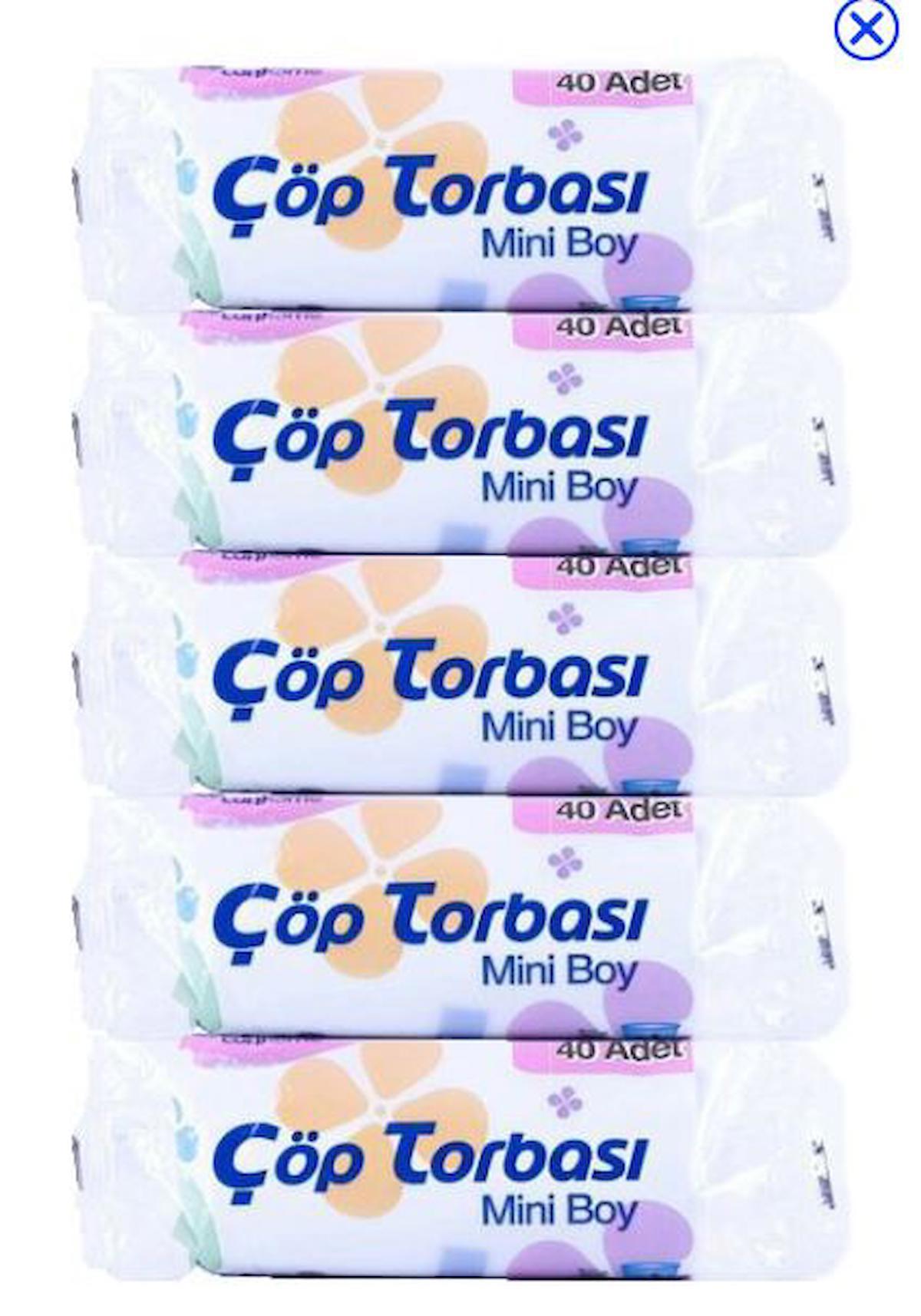 Canhome Çöp Torbası Şeffaf Mini Boy 40'lı 5'li