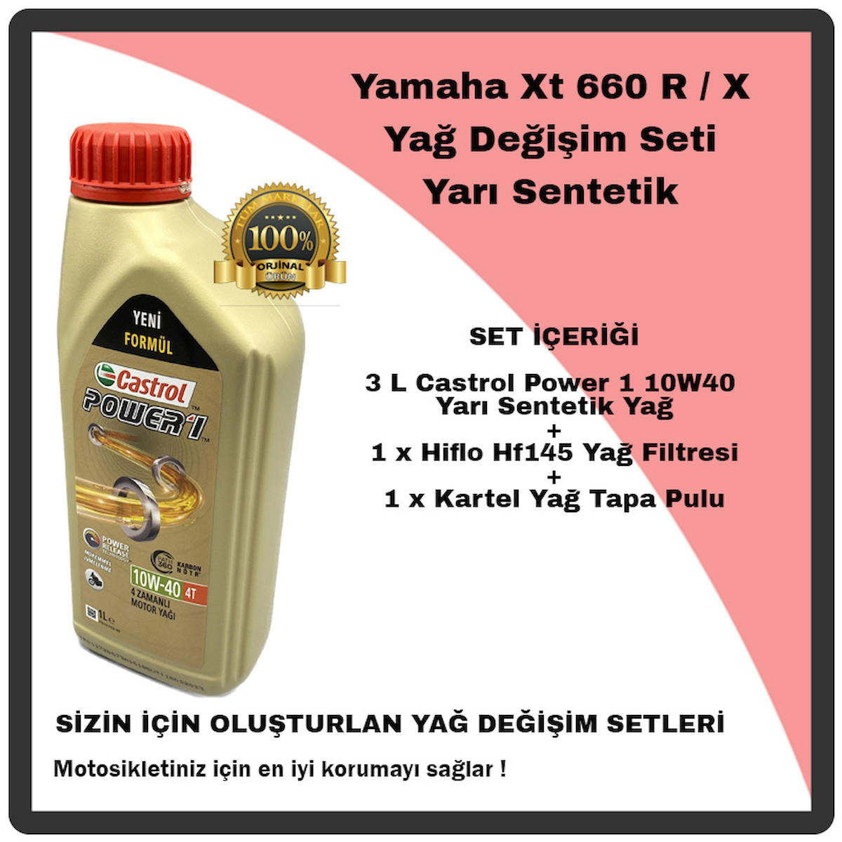 Mag Yamaha Xt 660 R / X Yağ Değişim Seti Yarı Sentetik