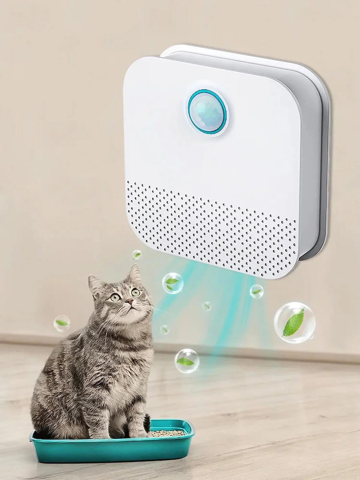 TechTic Akıllı Koku Giderici Kedi Tuvaleti Sterilizasyon Hava Temizleyici Evcil Hayvan Koku Önleyici