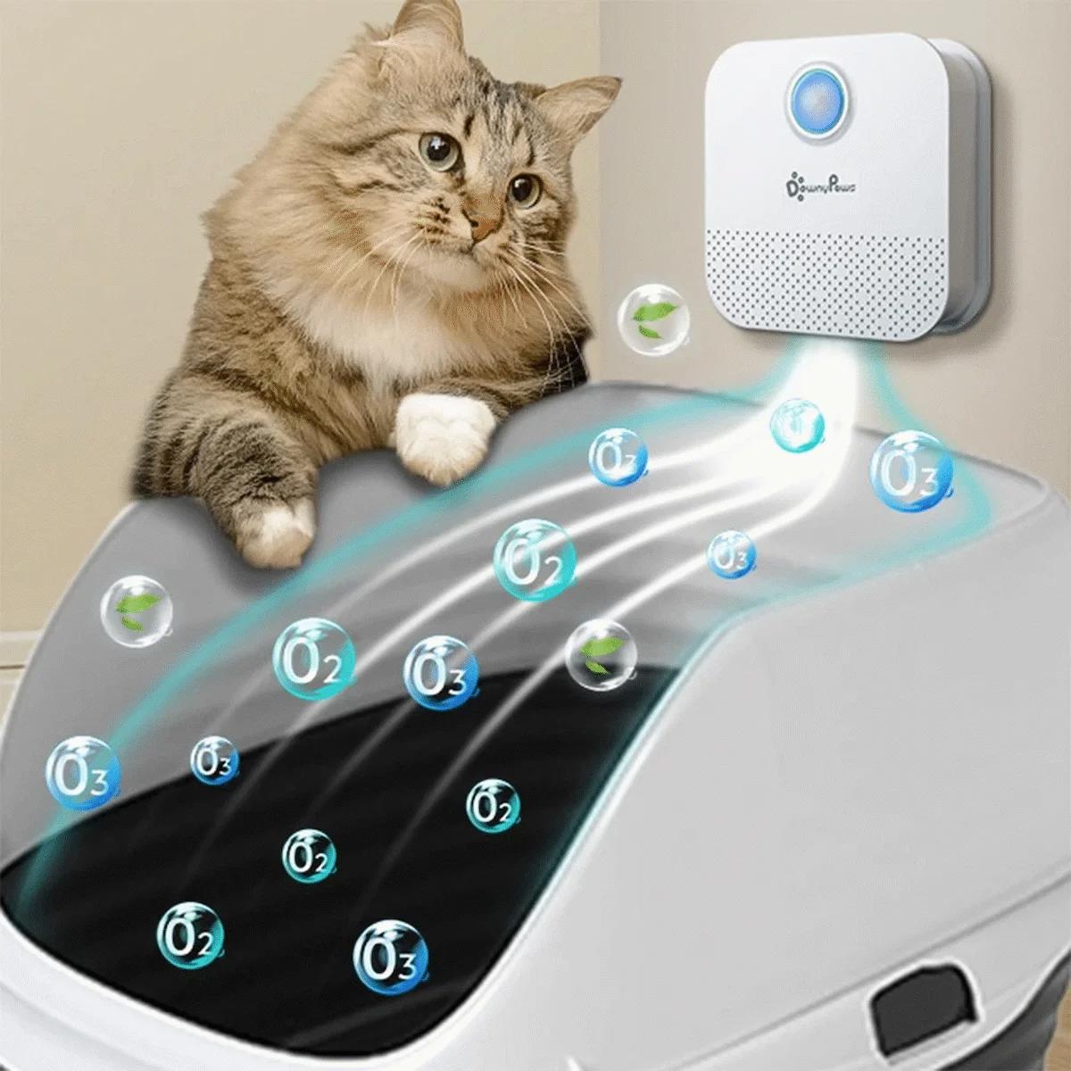 TechTic Akıllı Koku Giderici Kedi Tuvaleti Sterilizasyon Hava Temizleyici Evcil Hayvan Koku Önleyici