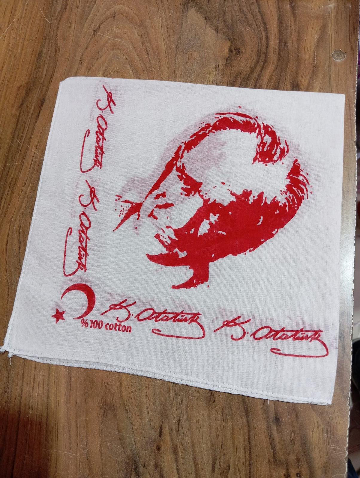 Atatürk İmza Silüet Fular - Bandana - 23 Nisan, 29 Ekim, 30 Ağustos, 19 Mayıs Tören %100cotton