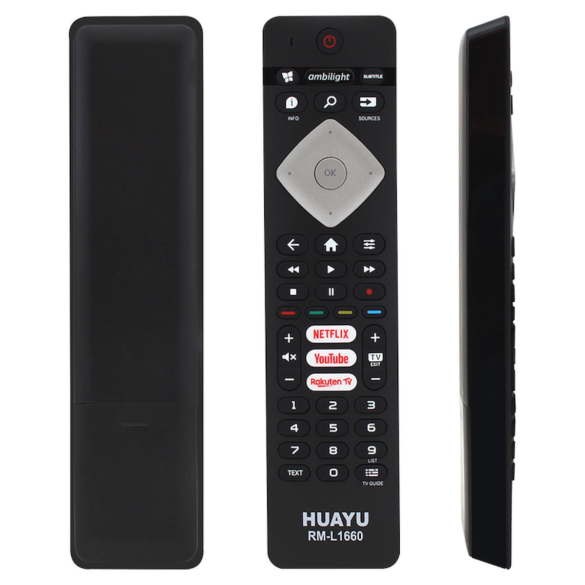 HUAYU KL PHILIPS RM-L1660 H0357C NETFLIX-RAKUTEN TV TUŞLU SES KOMUTLU MİKROFONLU BLİSTERLİ TV KUMANDA (2818)