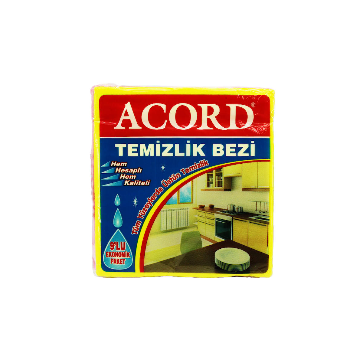 ACORD KOD-384 9 PARÇA  TEMİZLİK BEZİ 35X37CM (2818)