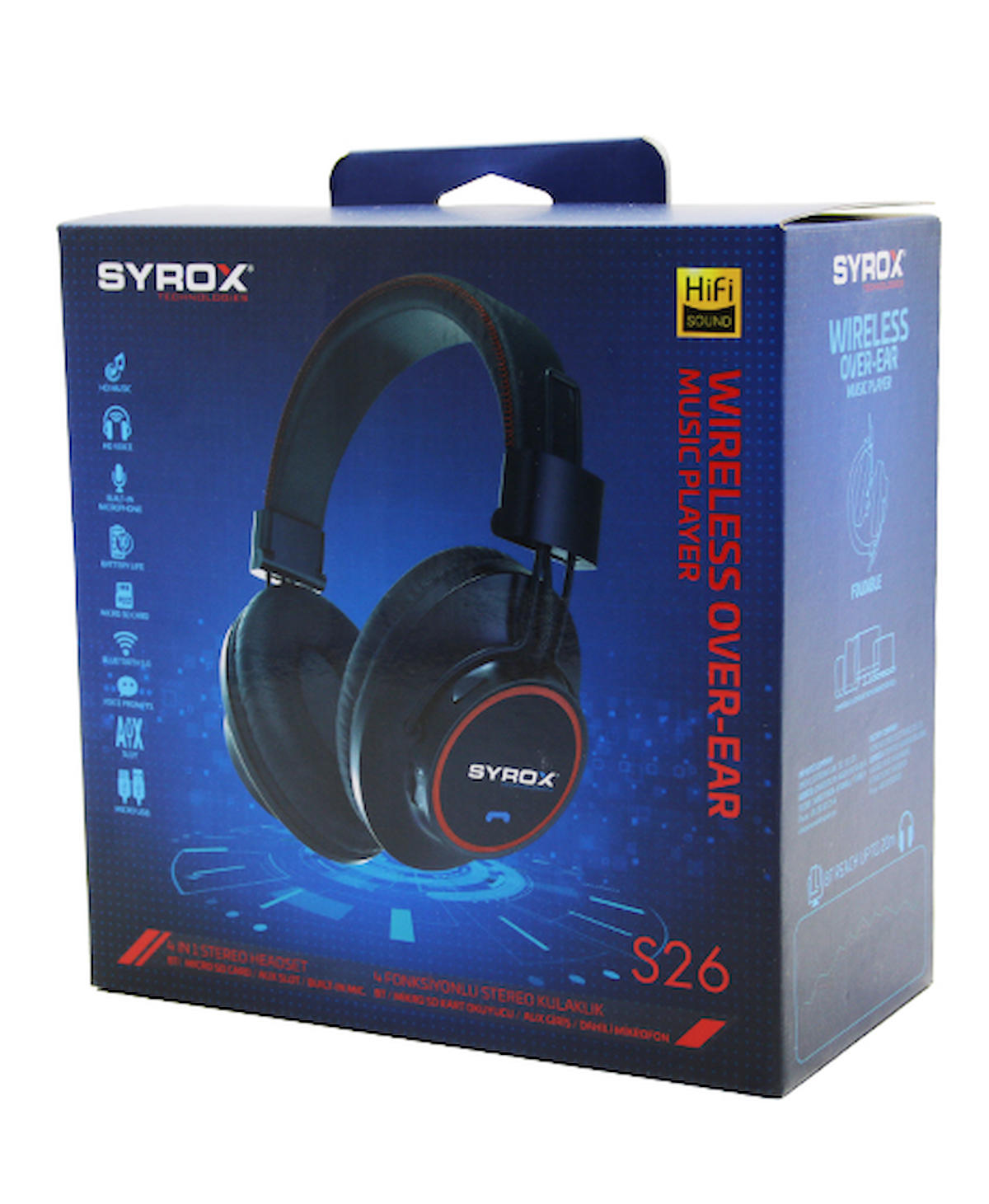 WIRELESS OVER-EAR 4İN1 BT - MICRO SD - AUX SLOD - KABLOSUZ KULAKLIK (2818)