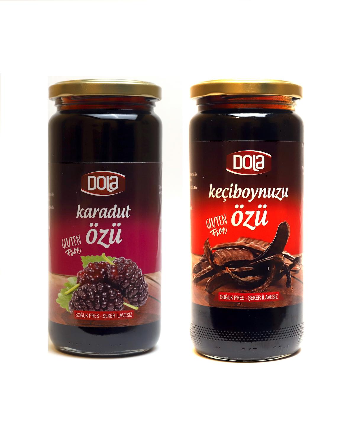 Dola Keçiboynuzu ve Karadut Özü 640 g 2 Adet Glutensiz, Soğuk Pres, Şeker İlavesiz