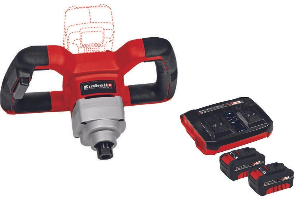 Einhell TE-MX 18 2X4.0AH Twincharger Çift Akülü Boya Harç Mikseri Karıştırıcı