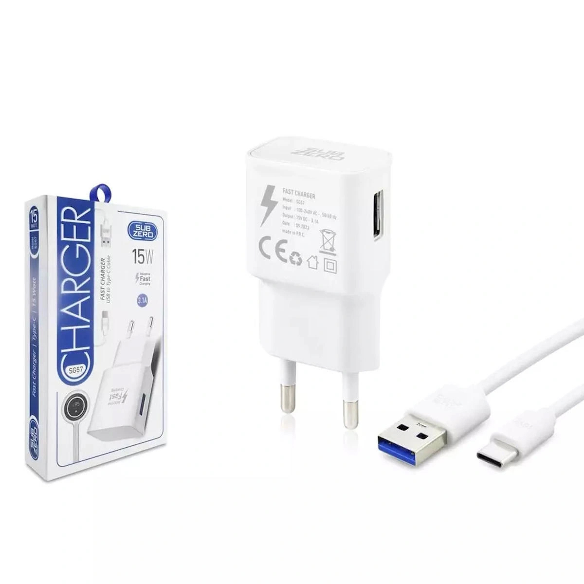 Subzero INNOVAR SG57 15w 3.1A Type-C Hızlı USB Ev Tipi Şarj Aleti