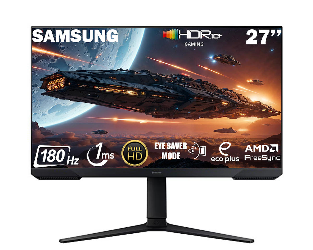 SAMSUNG LS27DG302EUXUF 27″ Odyssey G3 1 Ms 180 Hz FHD (HDMI+DP) Pivot Gaming Monitör