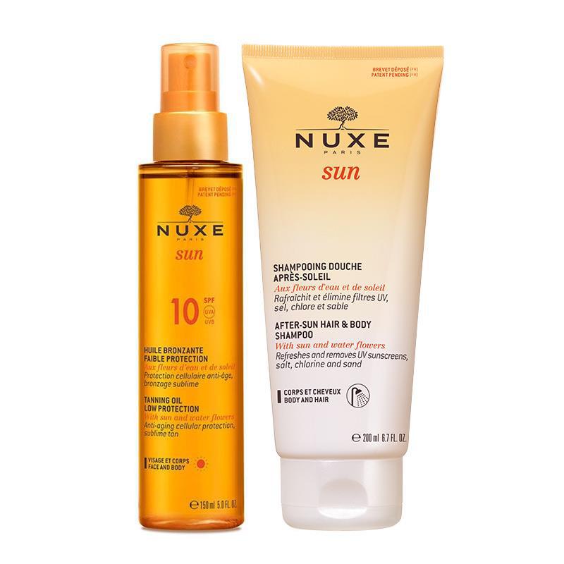 Nuxe Sun Huile Solaire Bronzlaştırıcı Yağ 150 ml + Güneş Sonrası Şampuan