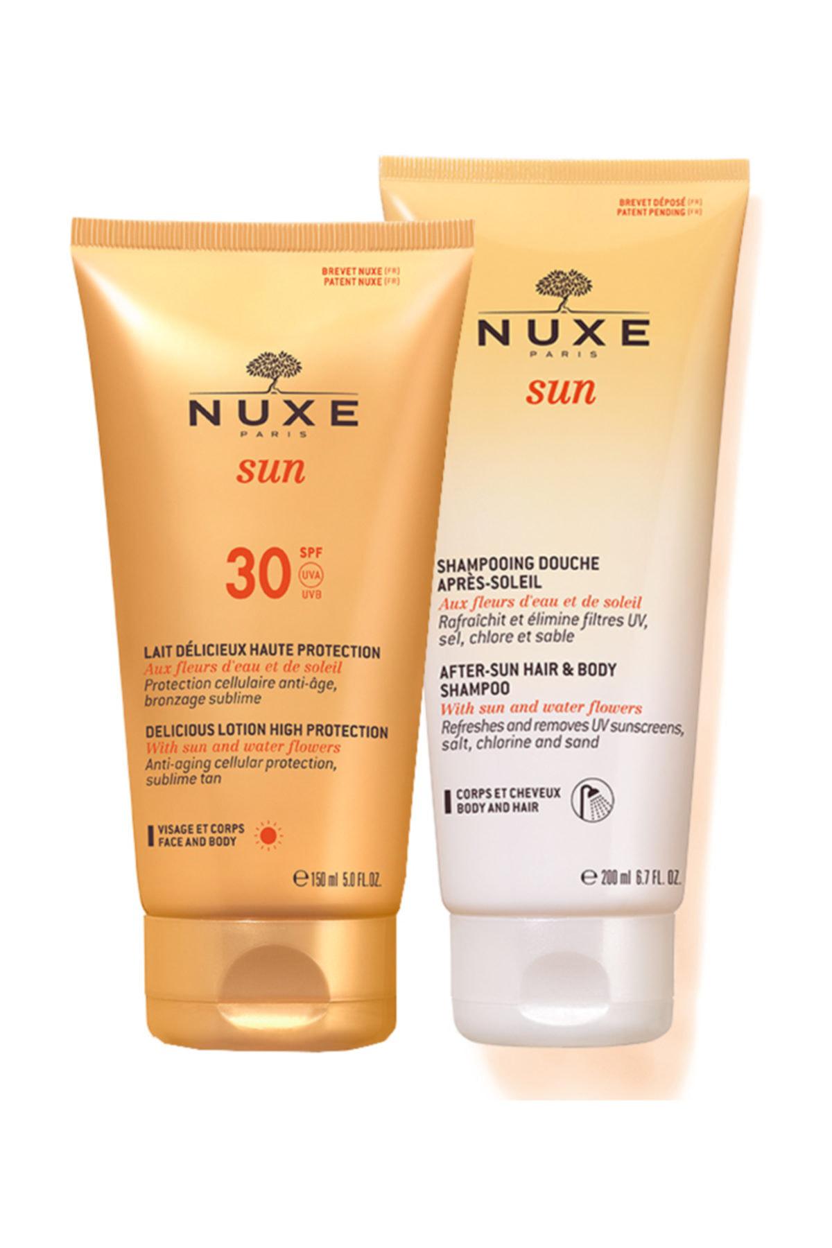 Güneş Koruyucu Yüz ve Vücut Sütü Spf30 150ml + Güneş Sonrası Nemlendirici Şampuan