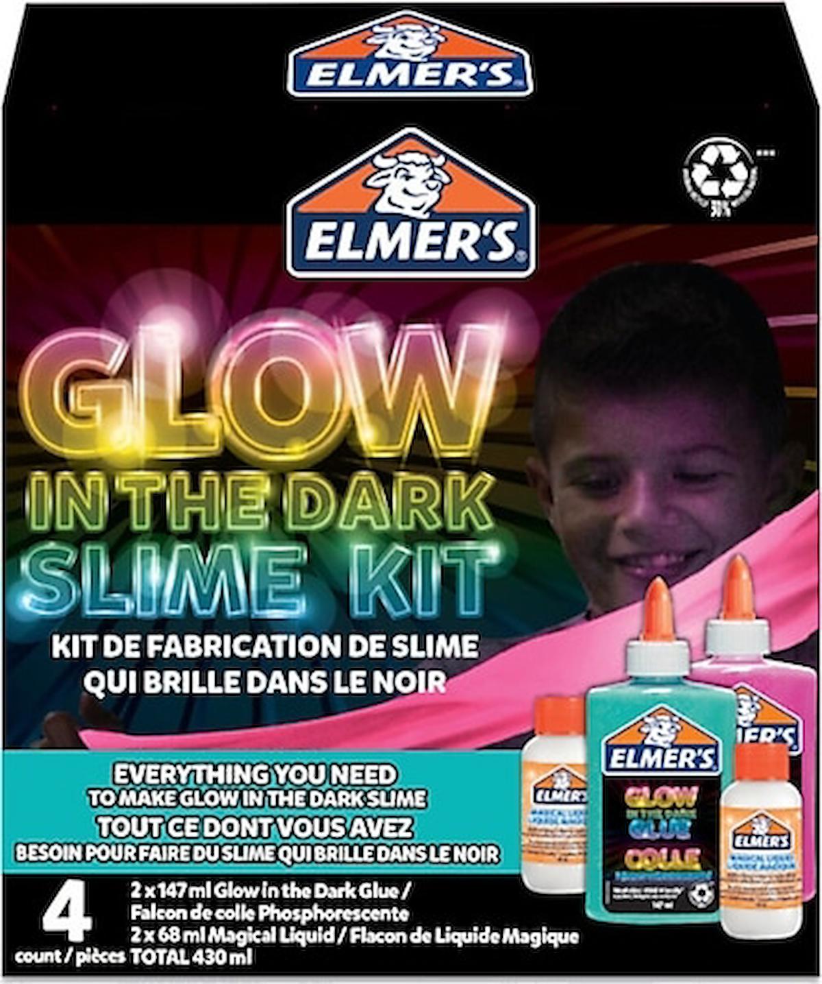 Elmer S Karanlıkta Parlayan Yapıştırıcı Slime Set