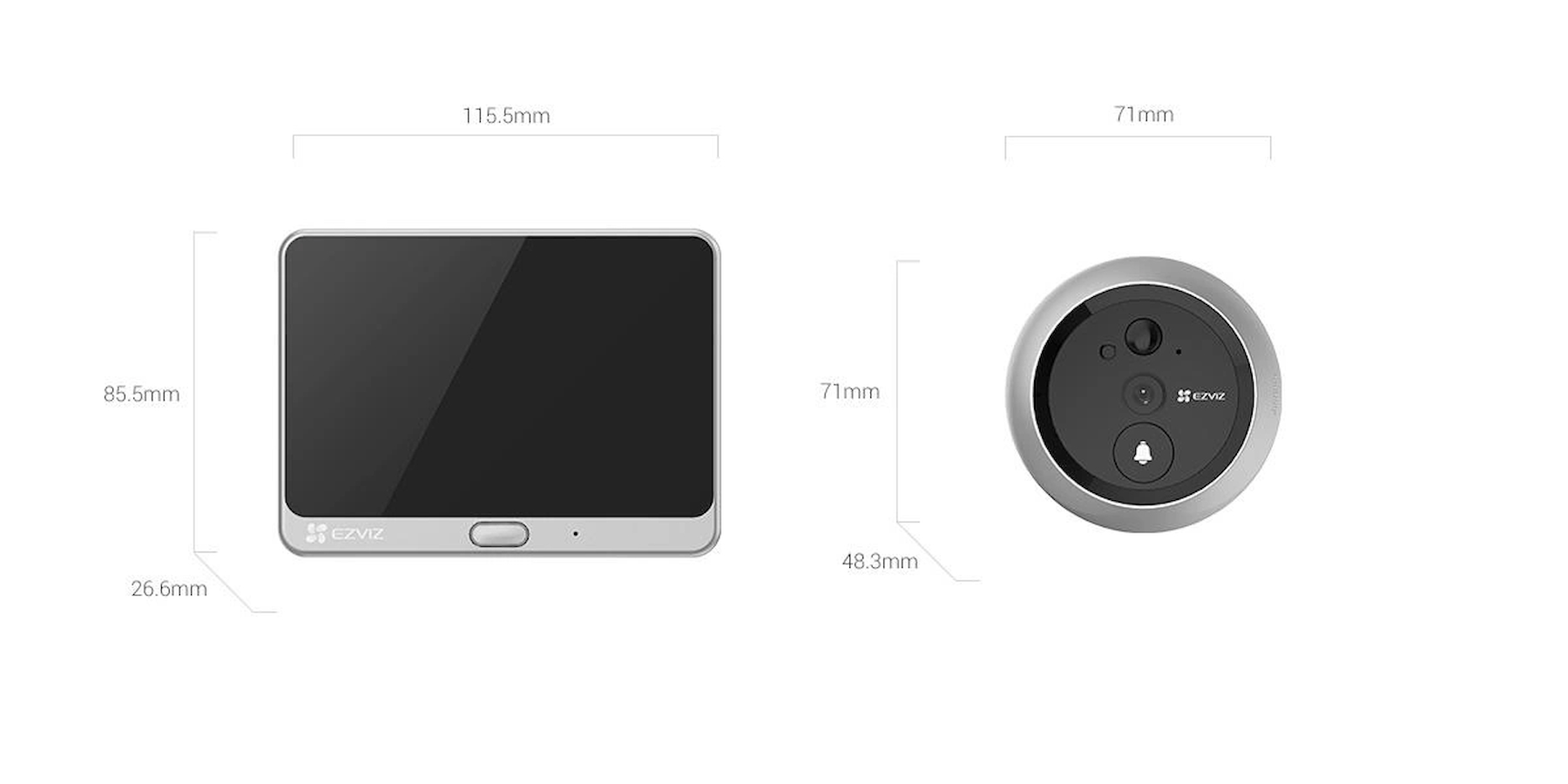 EZVIZ CS-DP2 - 2MP Wi-Fi Akıllı Kapı Görüntüleyicisi