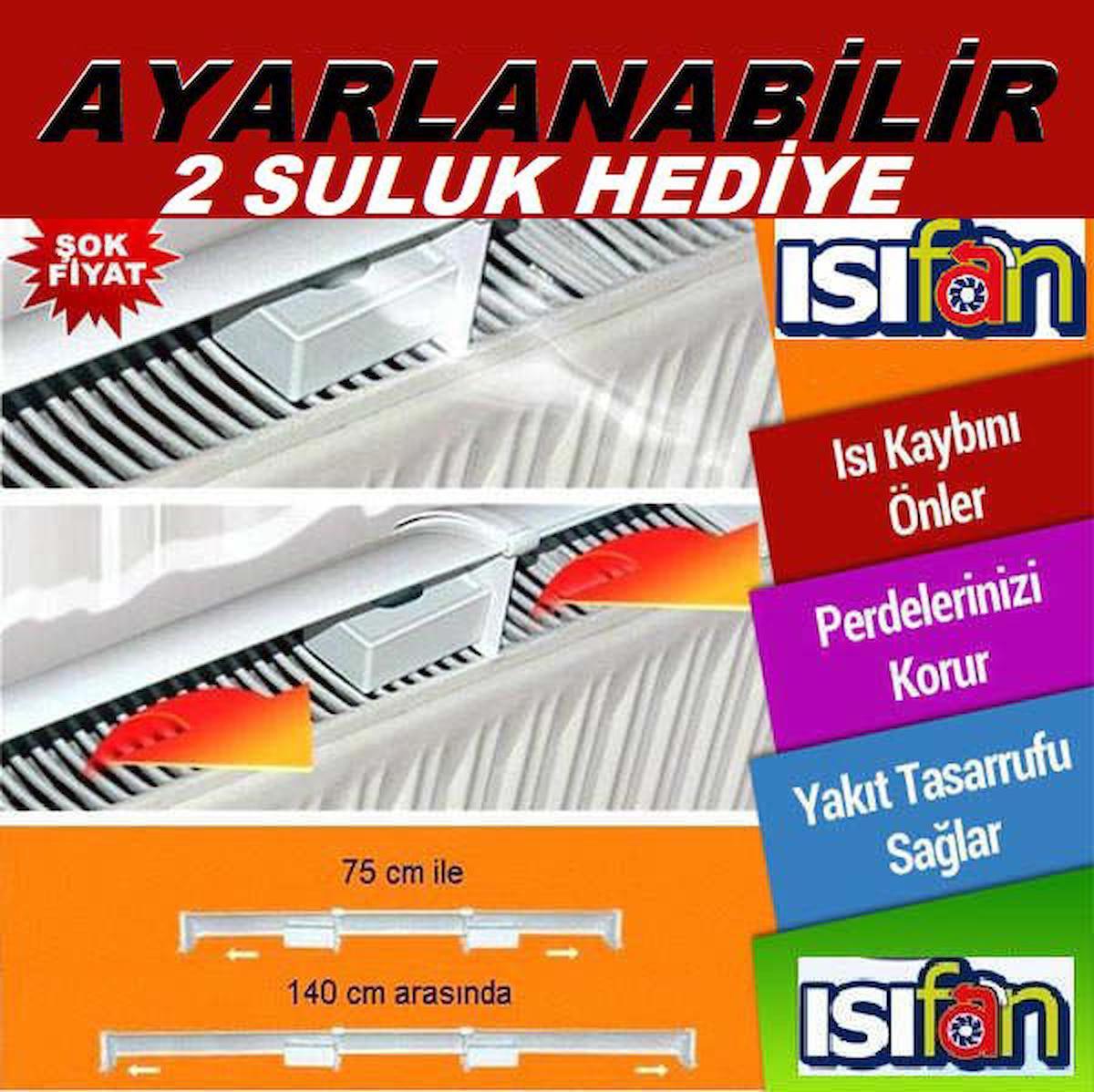 Isıfan Petek Üstü Isı Yönlendirici 75cm -140cm 2 Adet