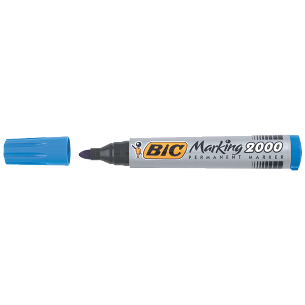 Bic Markör Permanent 1.7 MM Yuvarlak Uçlu Mavi 2000 06