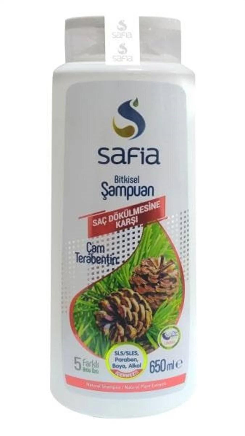 SAFİA Bitkisel Şampuan ''Saç Dökülmesine Karşı Çam Terabentin Özlü '' - 650 Ml