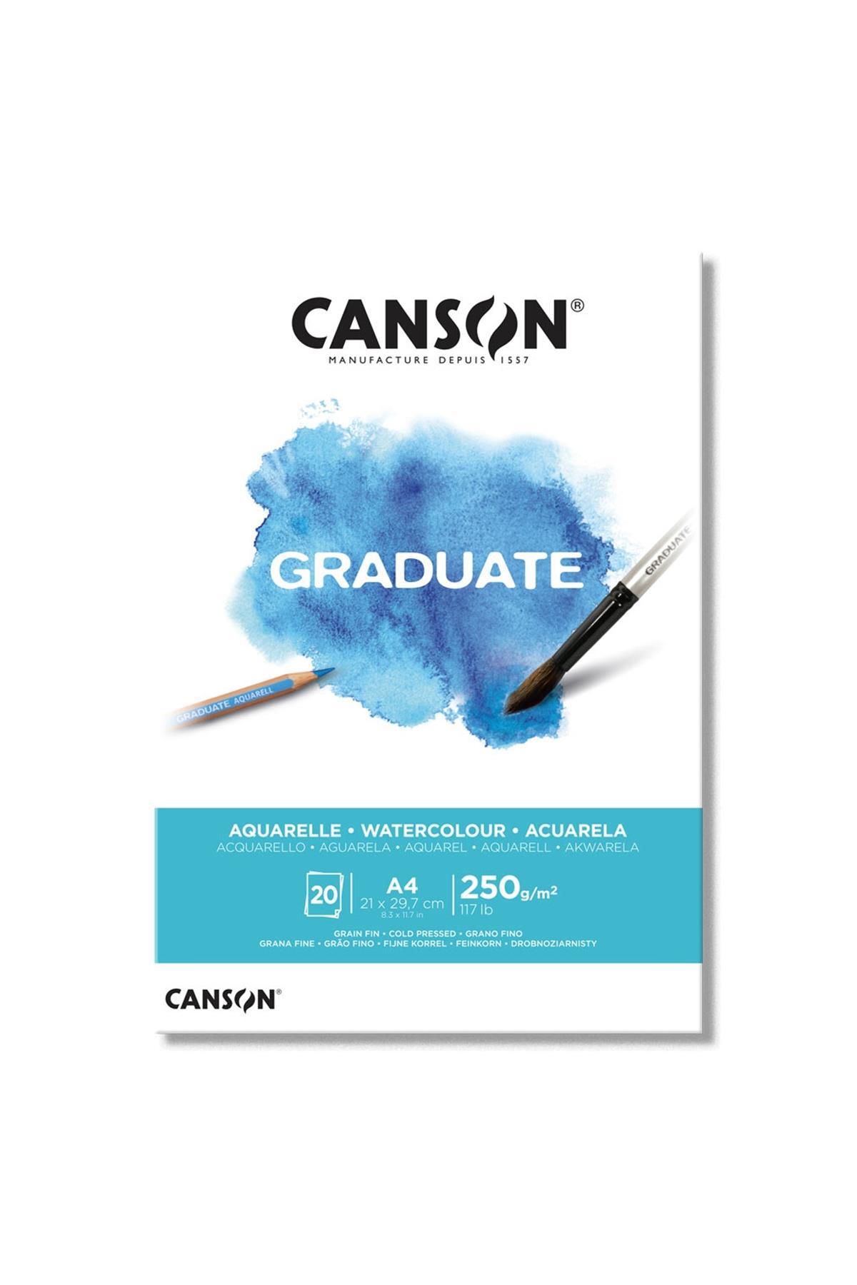 Canson Graduate Watercolour Sulu Boya Blok 250g 20 Yaprak A4