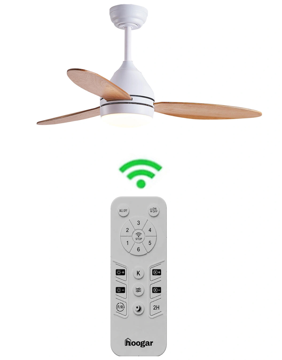 Süper Sessiz 3 Renk Uzaktan Kumandalı Dimmer Ayarlı Özel Bambu 95 CM Kanatlı Tavan Vantilatörü BL Isınmaz Motor
