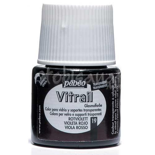 Pebeo Vitrail Şeffaf Cam Boyası 45ml Kırmızı Mor 19