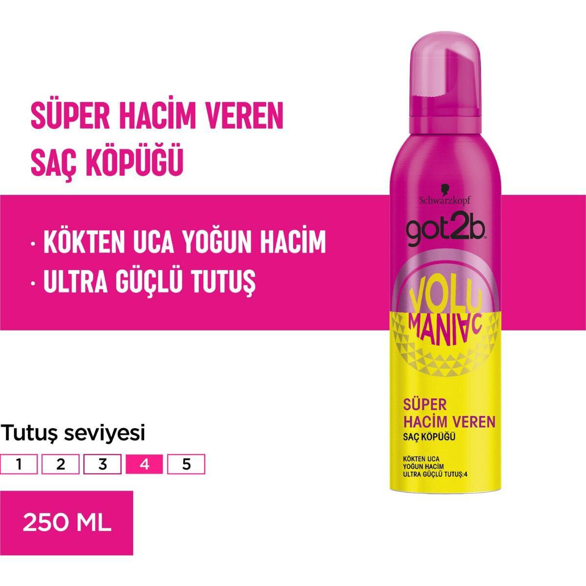 Got2b Volumaniac Hacim Veren Saç Köpüğü 250 ML