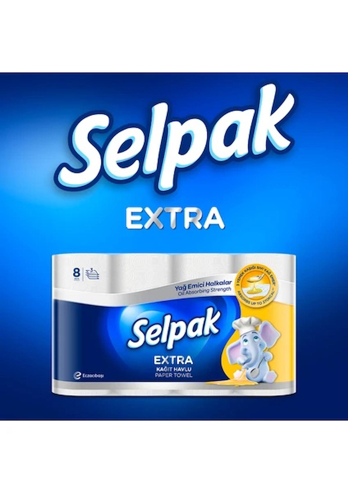 Selpak Extra Yağ Emici 8'li Kağıt Havlu