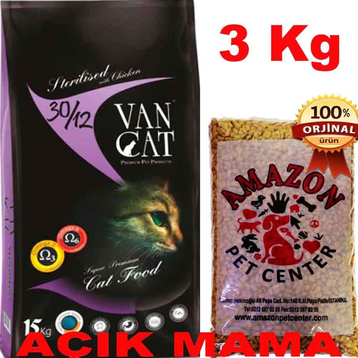 Vancat Tavuklu Kısır Kedi Maması Açık 3 Kg