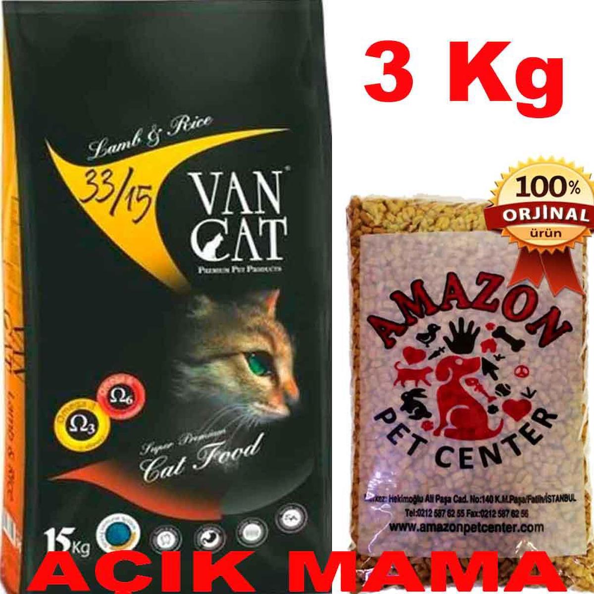 Vancat Kuzu Etli Kedi Maması Açık 3 Kg