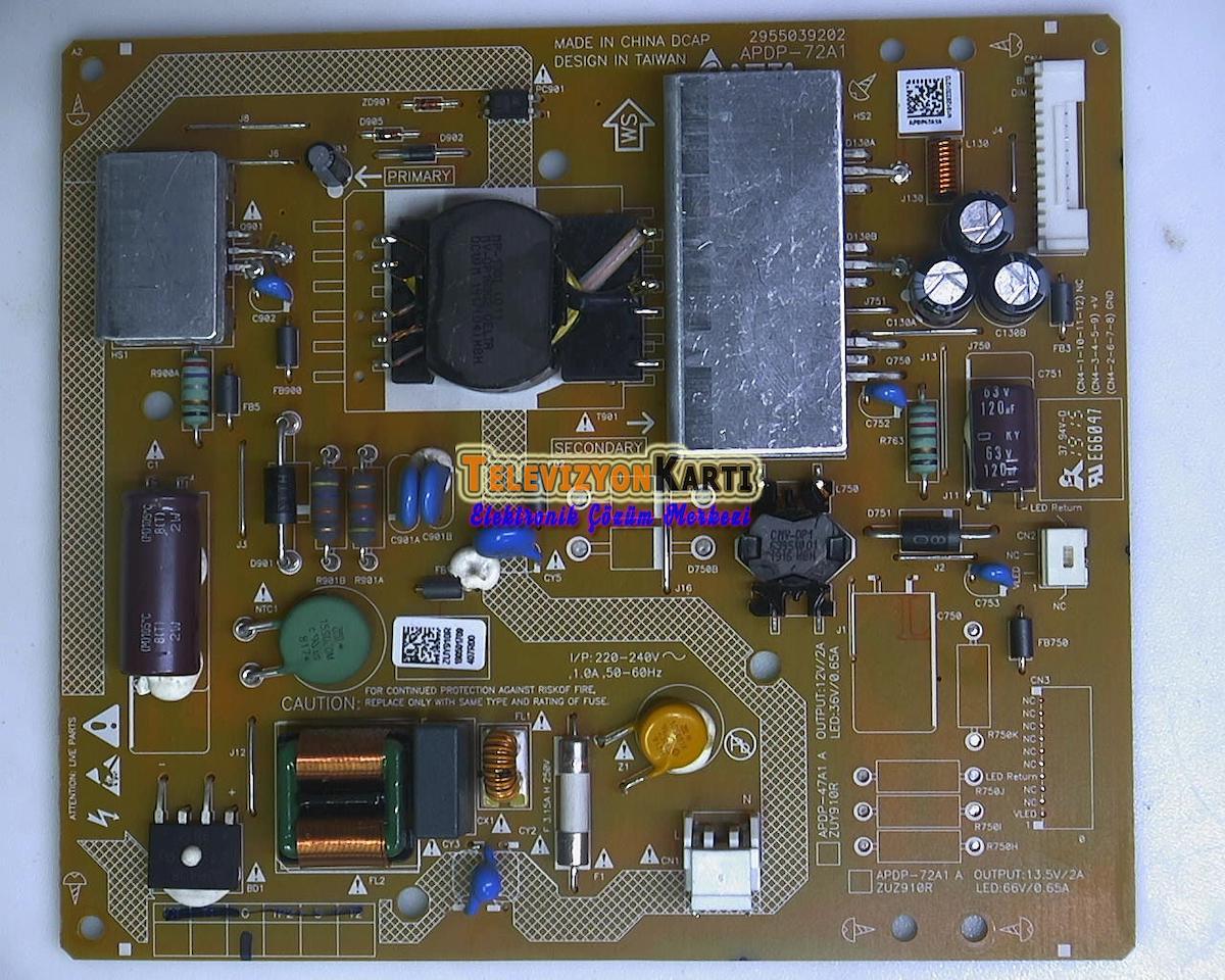 APDP-72A1, ZUY910R, 29550339202, Grundig 32VLE 6730 BP, Power Board, Besleme, HV320FHB-N00