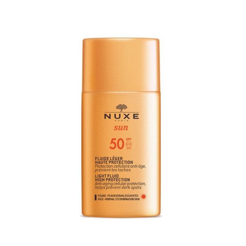 Nuxe Sun 50 Faktör Nemlendirici Tüm Cilt Tipleri İçin Renksiz Yüz Güneş Koruyucu Krem 50 ml