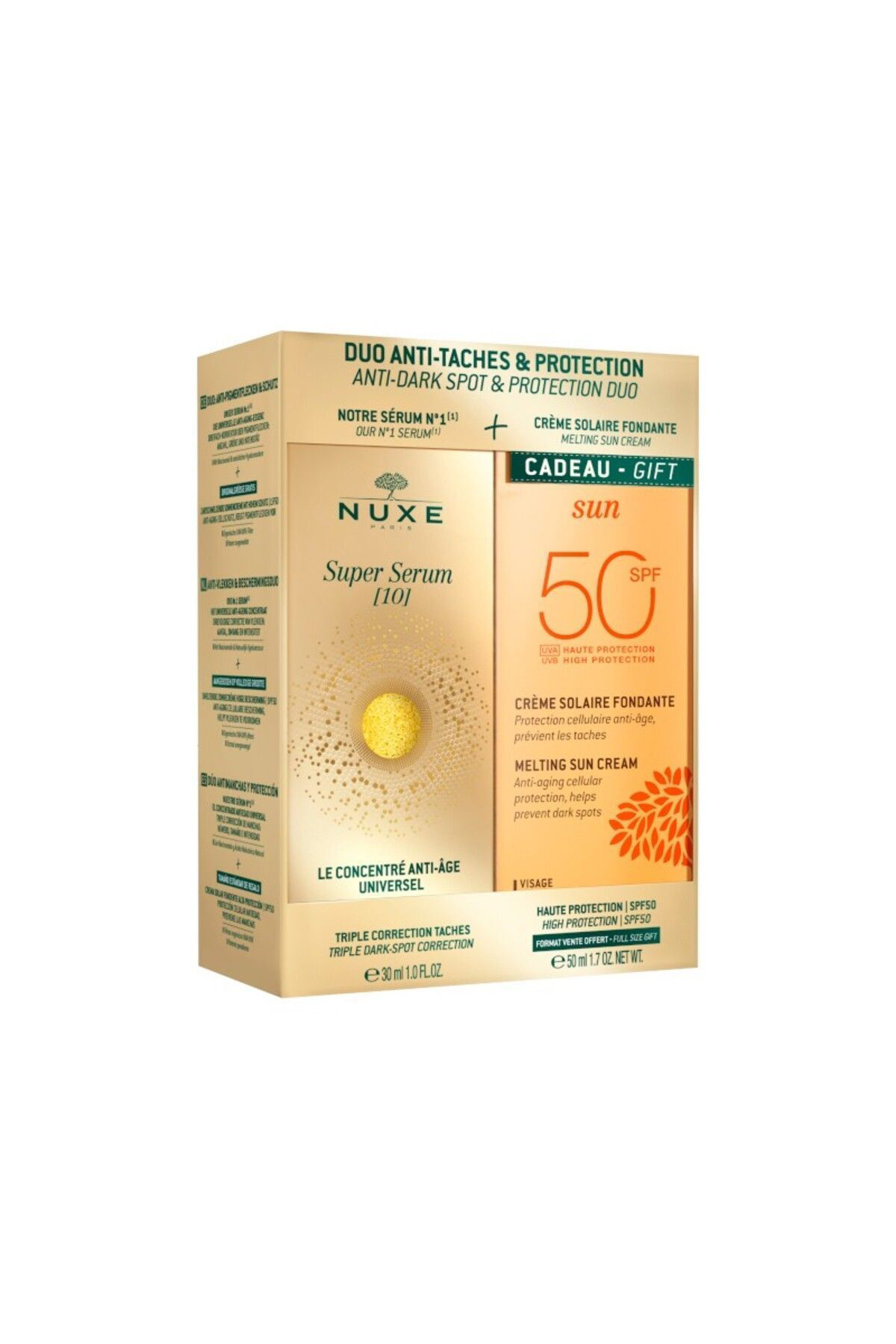 NUXE Koyu Leke Karşıtı ve Koruyucu Bakım İkilisi - Super Serum10 30 ml + Face Cream SPF50 50 ml 3264680038235