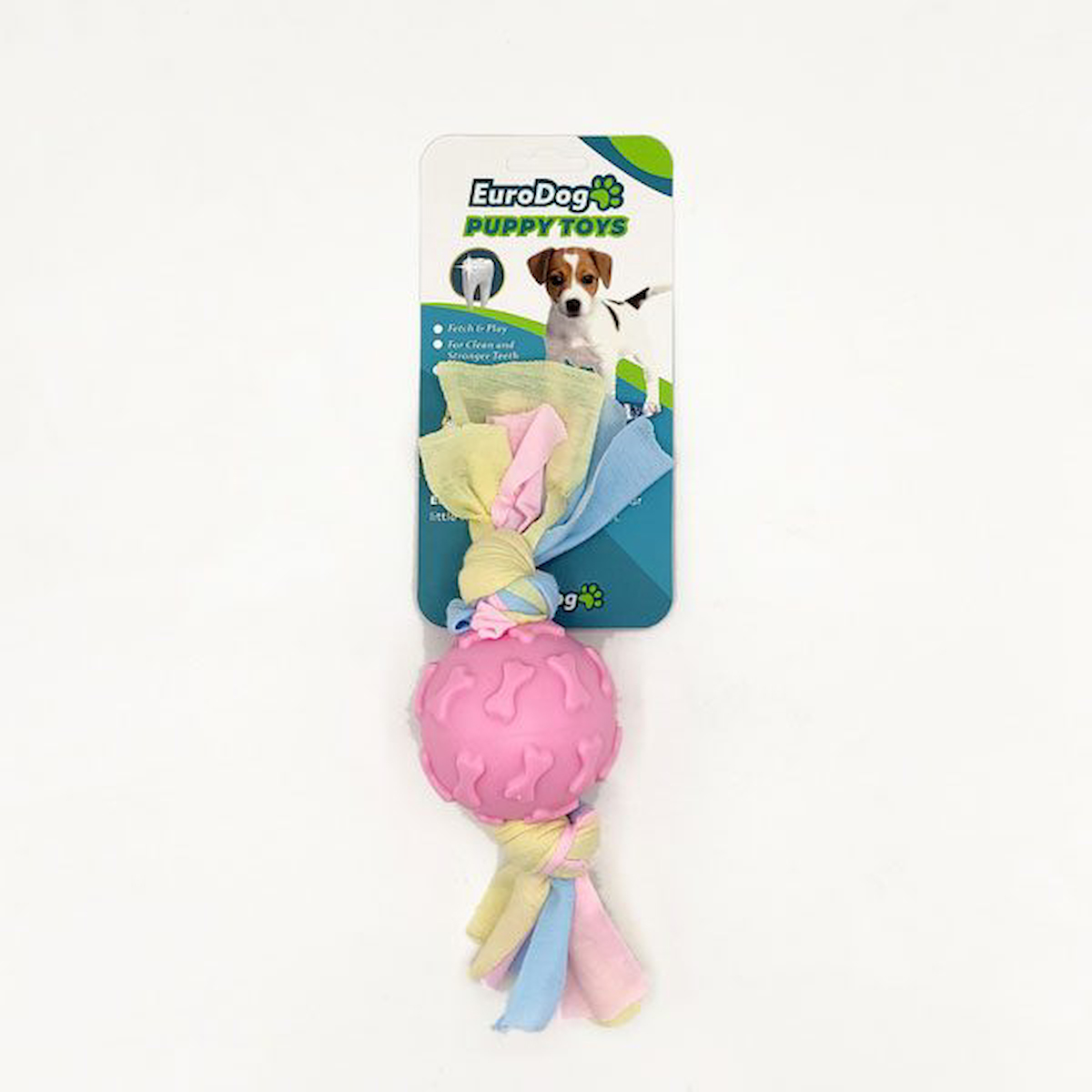 EuroDog Puppy Toys Pembe Kemik Des.Top Diş Kaş.Oy. - Lisinya