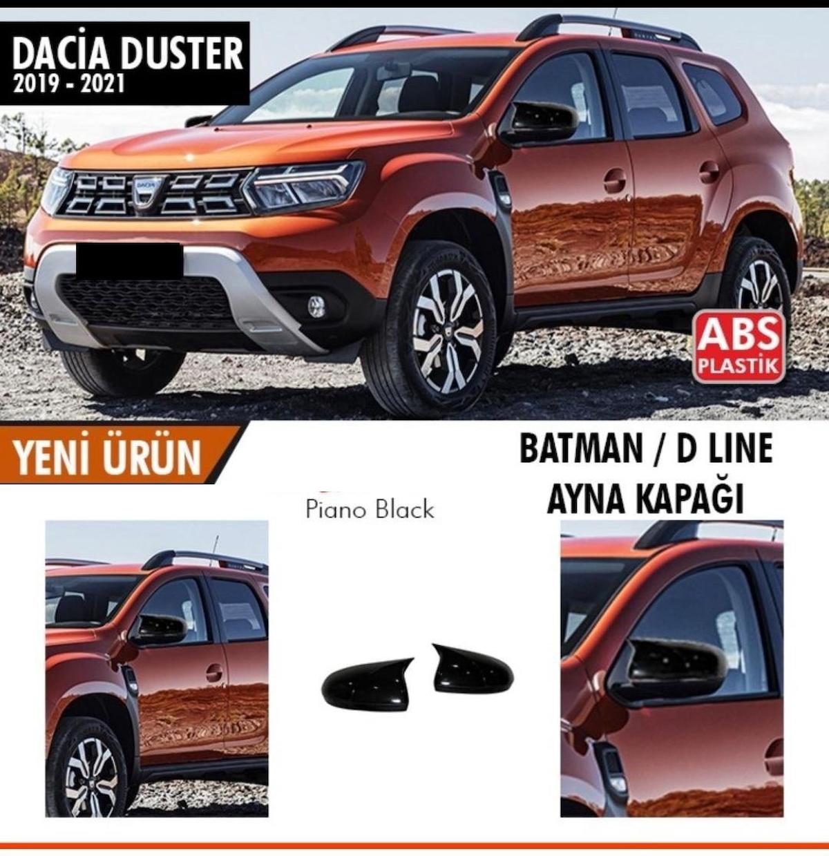 Duster 2 Batman Yarasa Ayna Kapağı Piano Black / 2018 sonrası