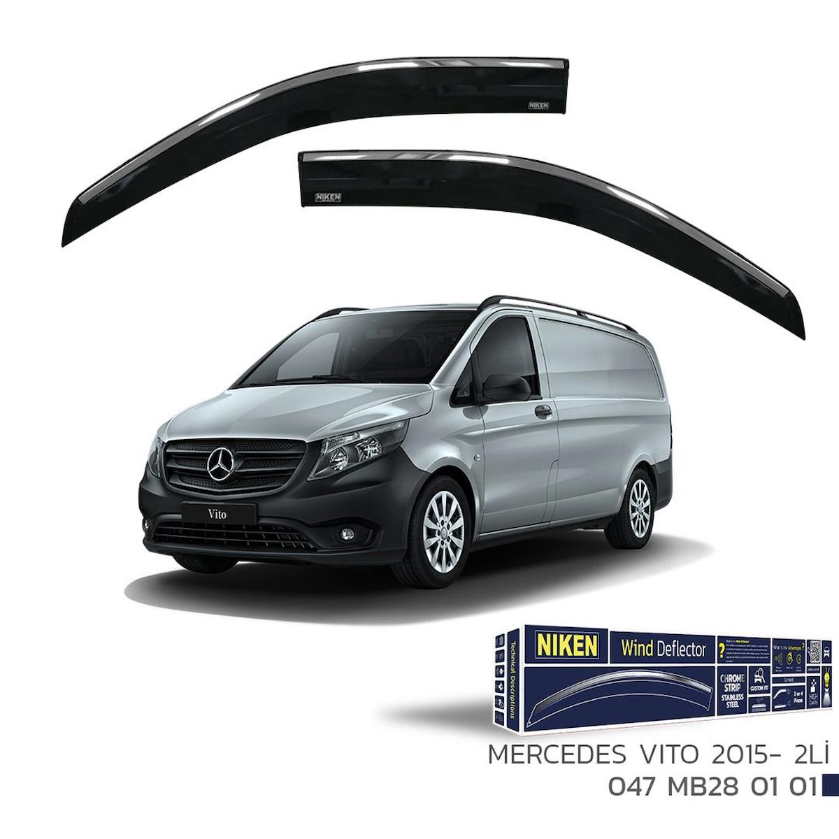 Niken Mercedes Vito 2015 – Kromlu Cam Rüzgarlığı 2 Lİ