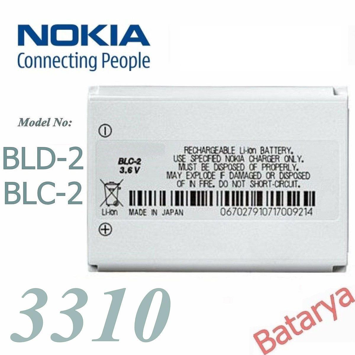 Nokia Bld-2 Blc-2 Batarya 3310 3330 3350 3410 3510 3510i 3530 5510 6650 6800 6810 Uyumlu Batarya