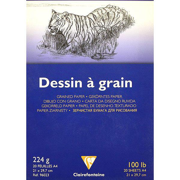 Dessin a Grain İnce Dokulu Çizim Bloğu 224g 20Y A4