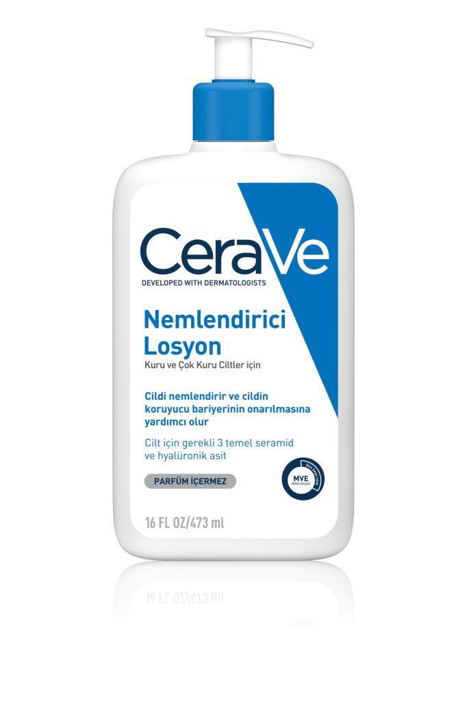 Cerave Kuru Ciltler İçin Hyalüronik Asitli Su Bazlı Yağsız Nemlendirici Yüz Bakım Losyonu 473 ml