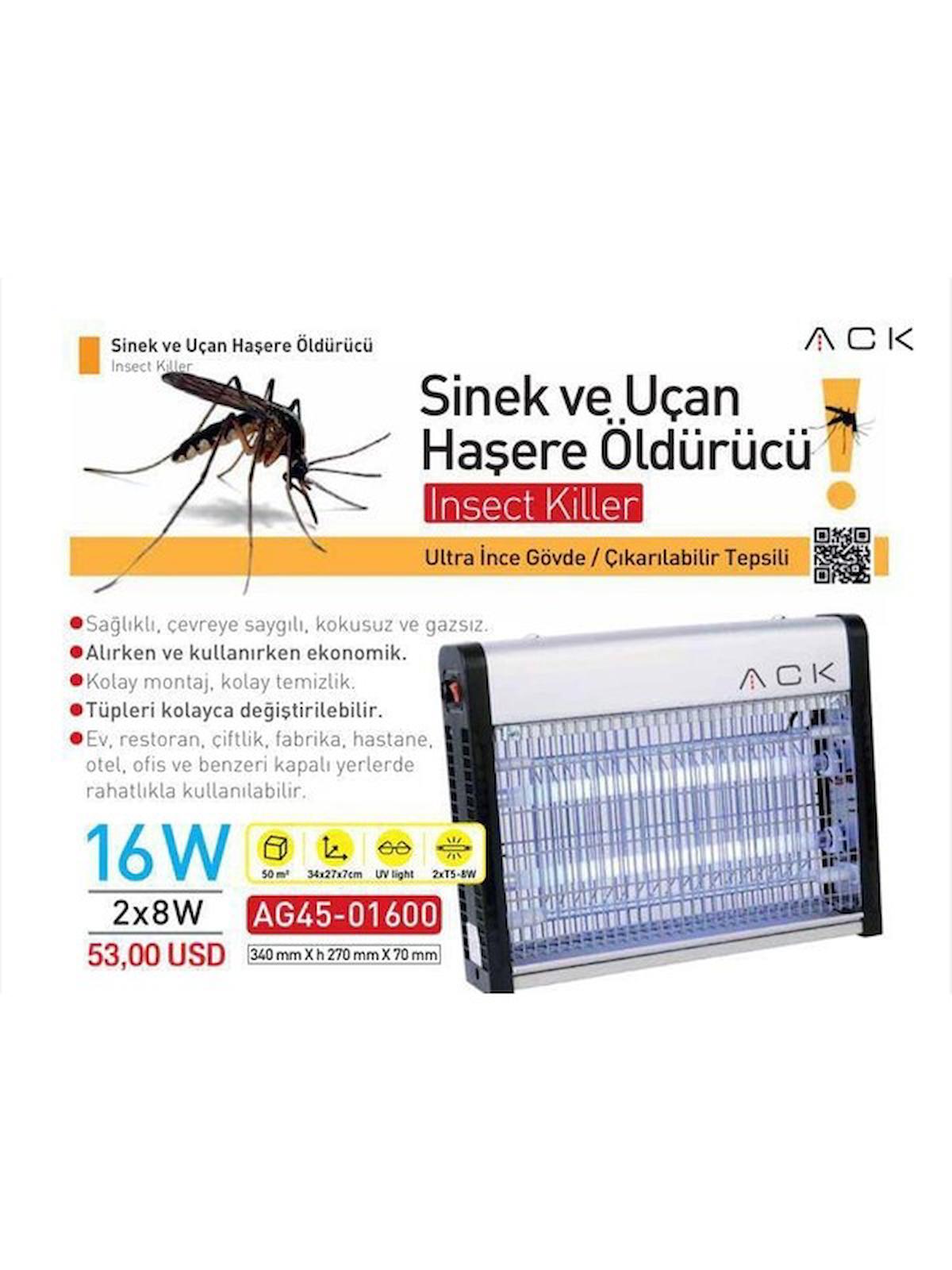 Ack Sinek ve Haşere Öldürücü 2X8W