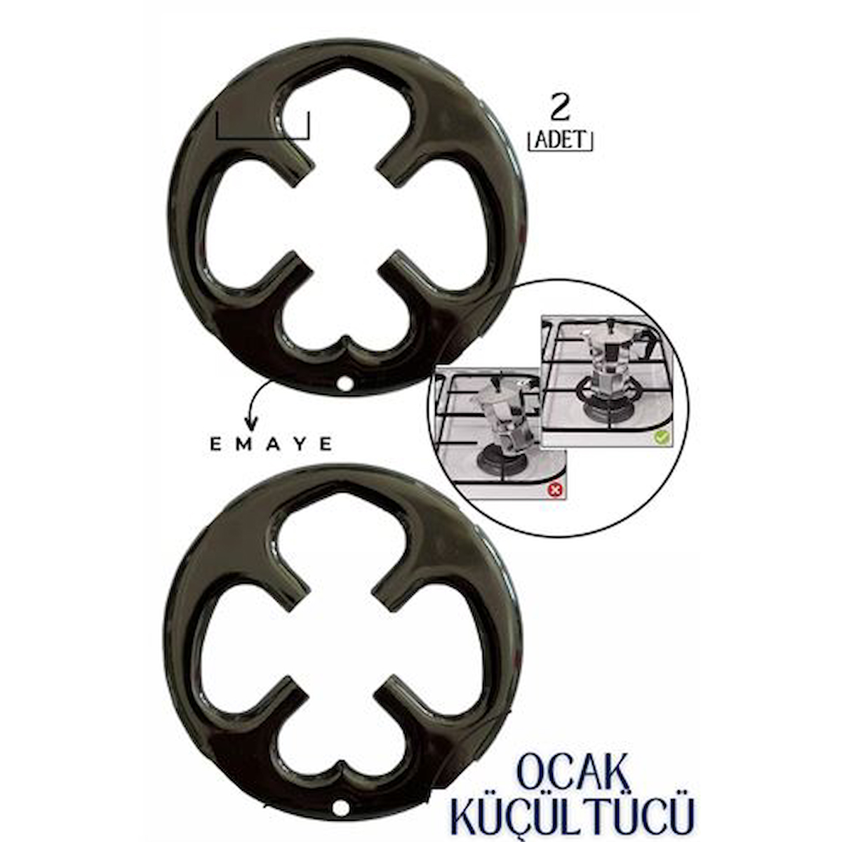 Findit Mutfak Gazlı Ocak Küçültücü 2 adet Brokis Design